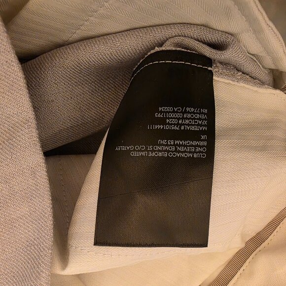Club Monaco Connor Chino Pants 30x32 Grey Coolmax Slim Fit NWT - Picture 9 of 11